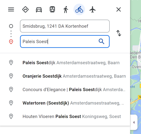 Routebeschrijving maken